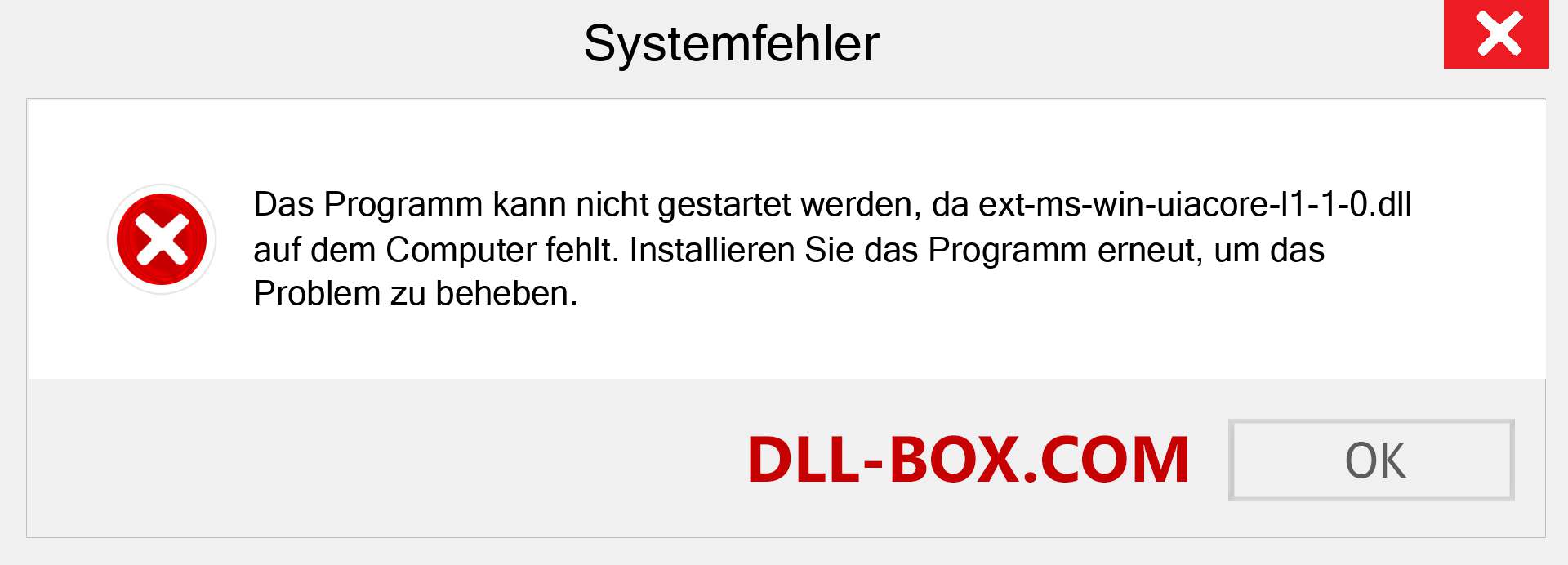 ext-ms-win-uiacore-l1-1-0.dll-Datei fehlt?. Download für Windows 7, 8, 10 - Fix ext-ms-win-uiacore-l1-1-0 dll Missing Error unter Windows, Fotos, Bildern