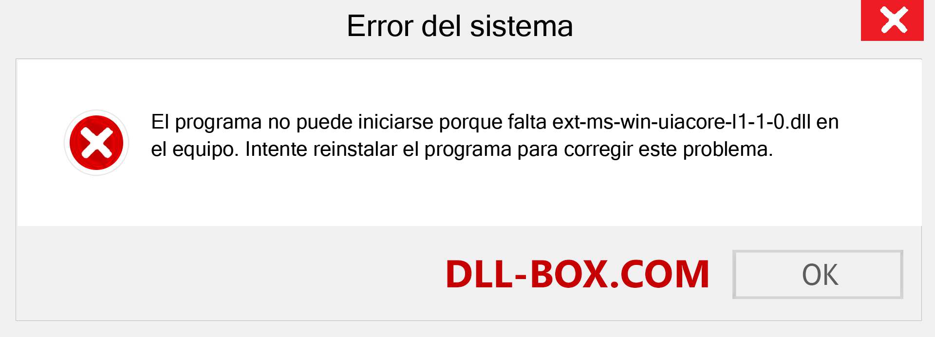 ¿Falta el archivo ext-ms-win-uiacore-l1-1-0.dll ?. Descargar para Windows 7, 8, 10 - Corregir ext-ms-win-uiacore-l1-1-0 dll Missing Error en Windows, fotos, imágenes