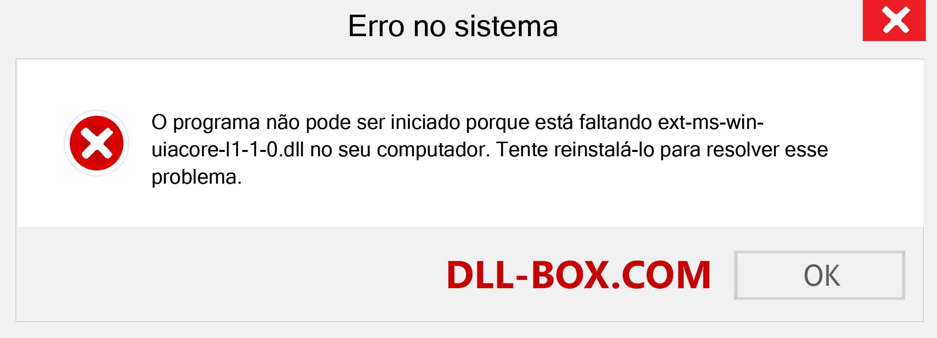 Arquivo ext-ms-win-uiacore-l1-1-0.dll ausente ?. Download para Windows 7, 8, 10 - Correção de erro ausente ext-ms-win-uiacore-l1-1-0 dll no Windows, fotos, imagens
